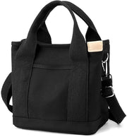Borsa da scuola per donna - Borsa con cinturino - Borsa a tracolla - Borsa con chiusura a righello - Borsa - Borsa da lavoro - Nero