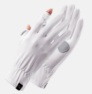 Manopole estive per attività all'aperto - 22 cm di lunghezza - 15 cm di polso - Protezione UV - Antiscivolo touchscreen, rapido assorbimento - Smalto antistatico - Apertura per indice e mignolo - UPF 50+ - Manopole per bicicletta con protezione solare
