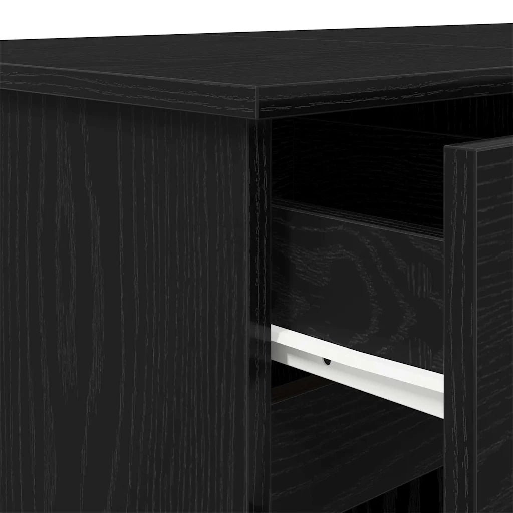 Scrivania Rovere nero 140 x 49 x 76 cm Legno multistrato 3328508