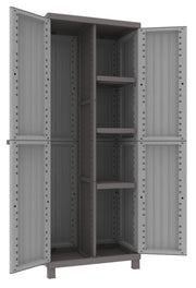 1pz armadio terry "cwood" 2ante cm 68x39x170h tre ripiani con portascope 3680 cod:ferx.17314