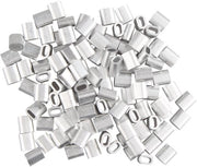 Crimpatura per cavi - 100 pezzi - Alluminio - Inox - Resistente alla corrosione - per cavi da 2,0 mm - Duraturo - Connettore per cavi