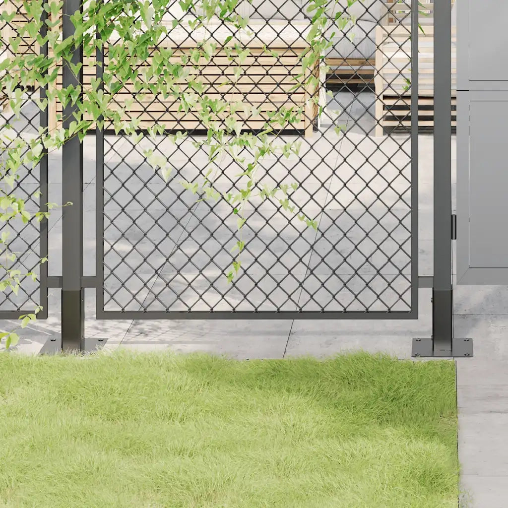 Basi per Pali Quadrati 4 pz 51x51 mm Acciaio Verniciato Polvere CFW7160288