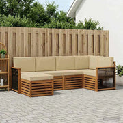 Set di divani da esterno 5 pz Naturale 3384564