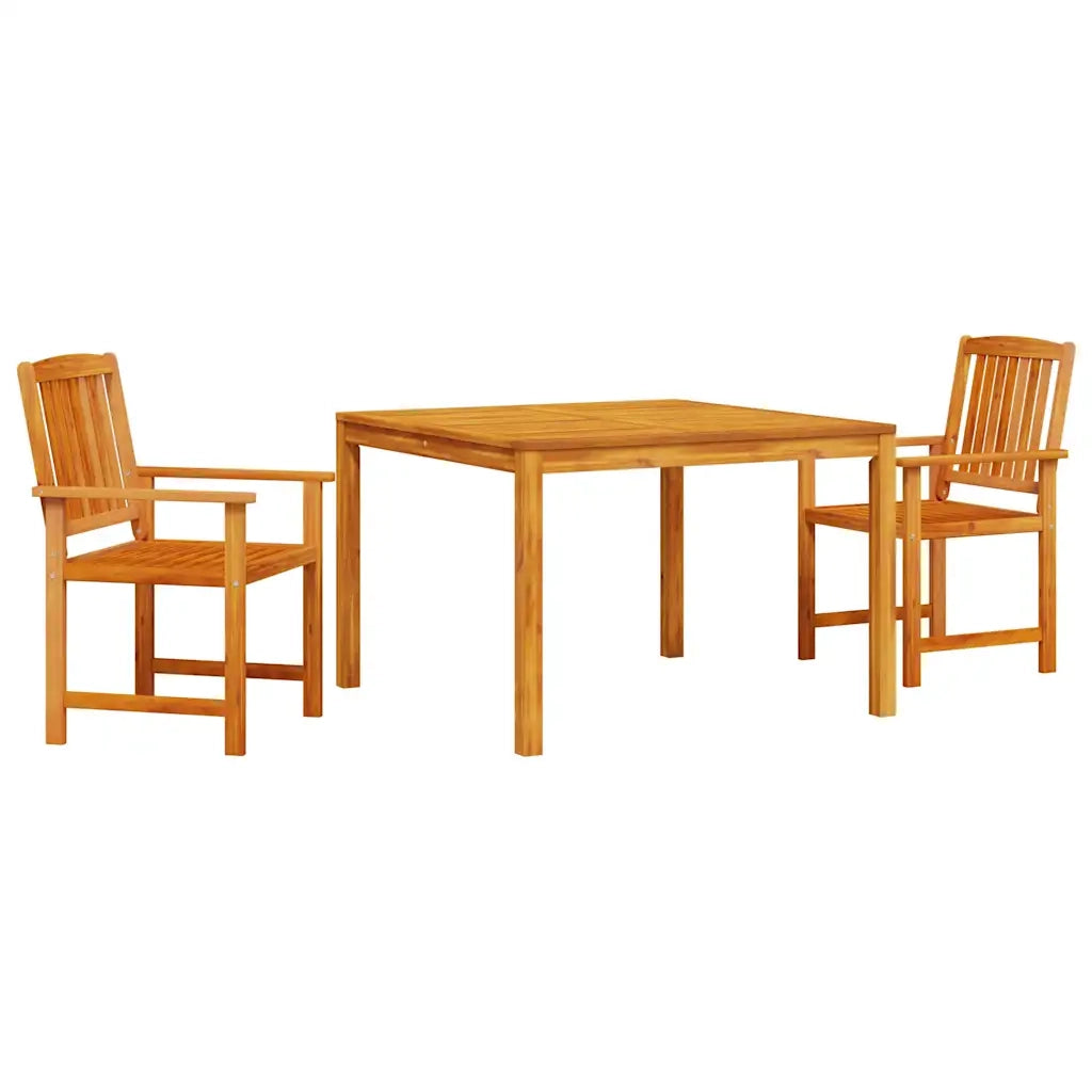 Set da Pranzo per Giardino 3 pcs Marrone