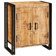 vidaXL Armadio da Notte Marrone Legno di mango solido e grezzo