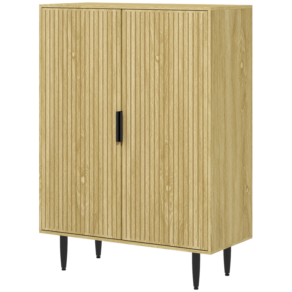 Scarpiera Salvaspazio ¨C Xylo ¨C Legno Rovere, 4 Ripiani Regolabili, 15 Paia, 80x38x110cm