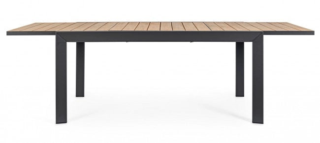 Tavolo da Giardino Allungabile in Alluminio Effetto Legno - SEAFARER