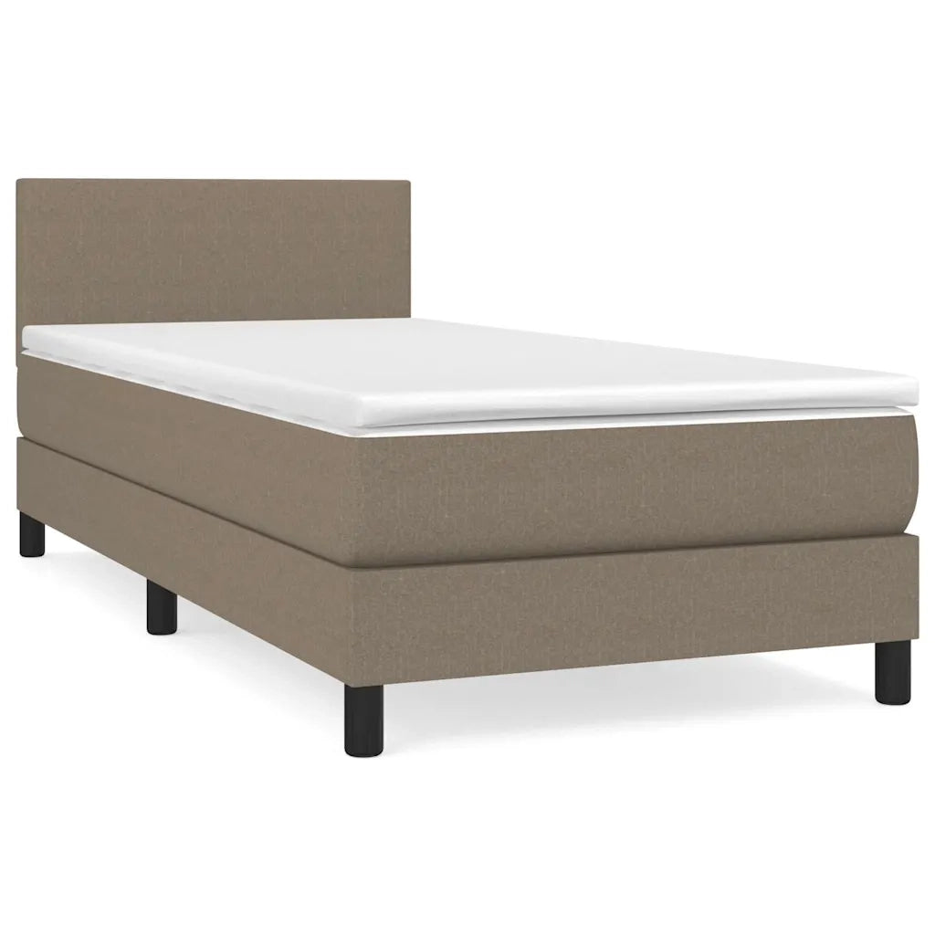 Giroletto a Molle con Materasso-Struttura Letto Tortora 80x200 cm inTessuto 869890