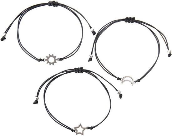 Set di 3 bracciali di amicizia manufatti a mano per coppie e migliori amici: regalo per il compleanno delle sorelle e delle amiche bambine e bambini