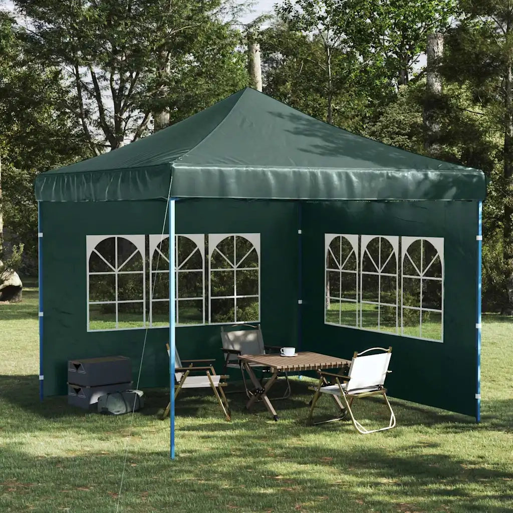 Parete per Tendostruttura in PE 2 pz con Finestra Verde CFW7181076