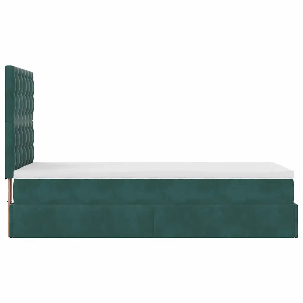 vidaXL Struttura Letto Pouf con Materassi 80x200 cm Velluto