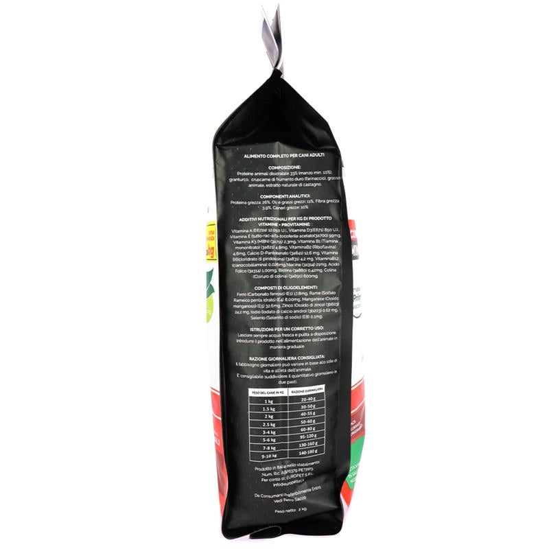 OPTIMO PREMIUM LINE CANE MINI ADULTO CROCCHETTE DI MANZO ALTA DIGERIBILTÀ SENZA COLORANTI E CONSERVANTI MADE IN ITALY 2KG