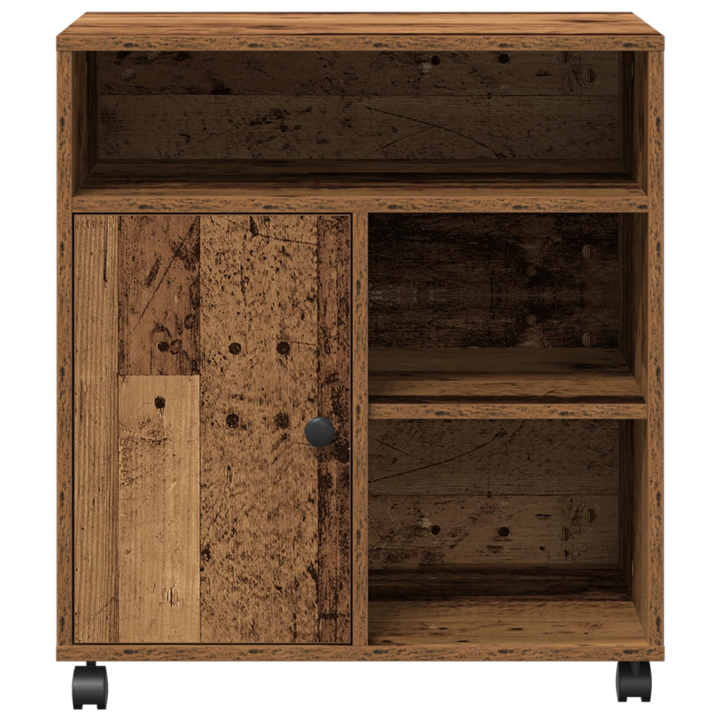 Supporto per Stampante con Ruote Legno Vecchio 60x50x67 cm