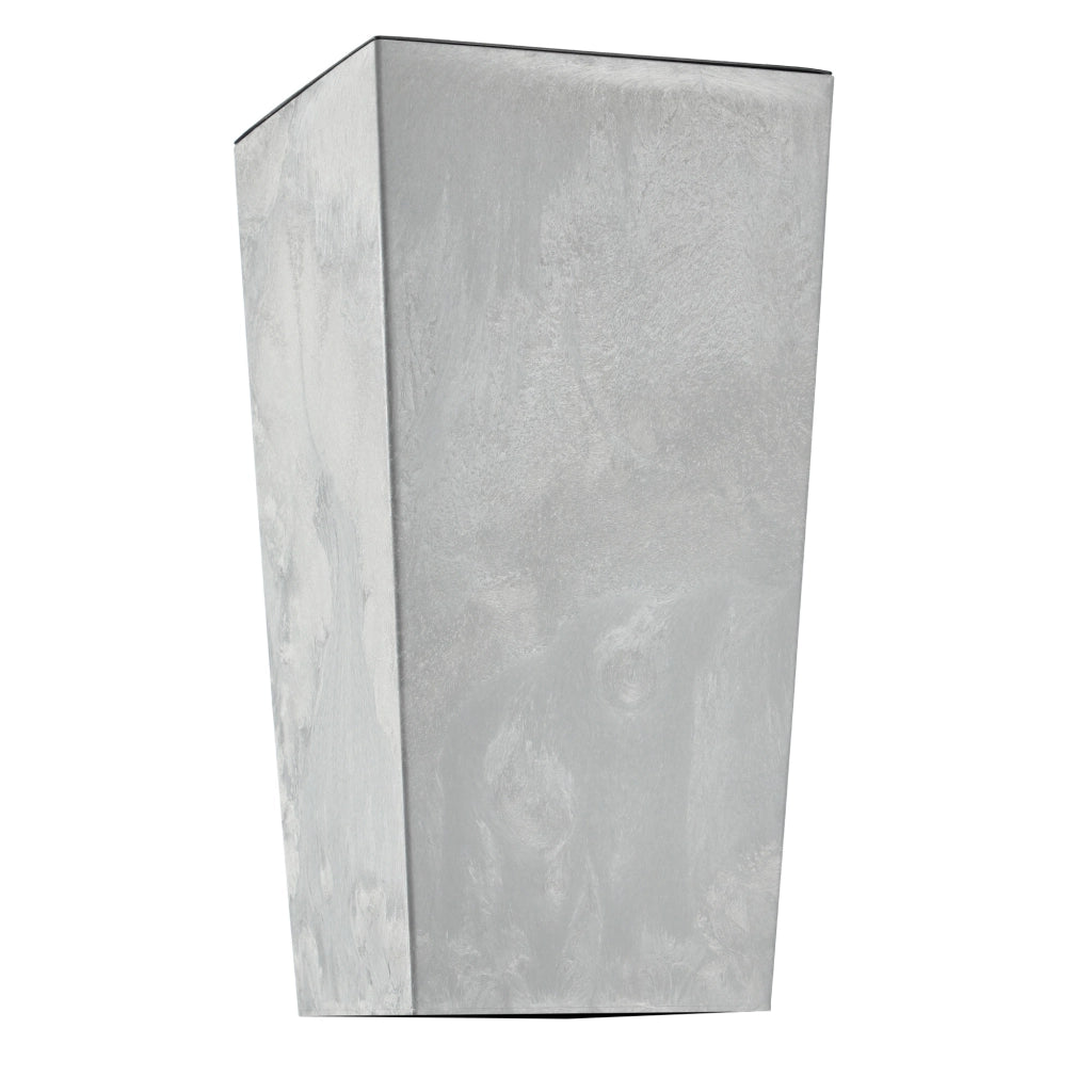 Vaso da fiori grande e alto KADAX, grigio, con inserto per fiori, 19x36 cm