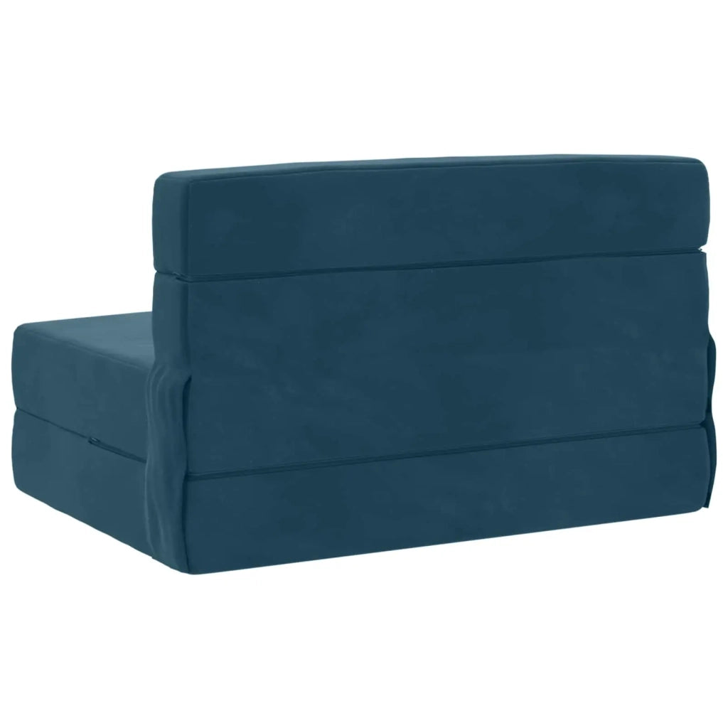 Divano Letto Pieghevole Blu 100 x 80 x 60 cm Tessuto 900108