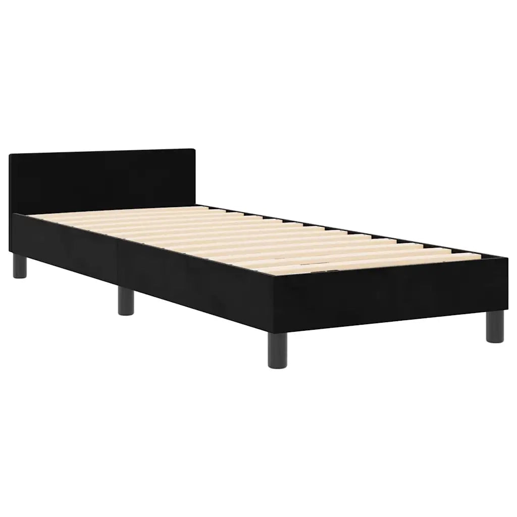Letto a molle con testiera Nero 80 x 200 cm Velluto 3344839