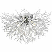 Trade Shop - Lampadario Soffitto Plafoniera Argento Moderna Cristalli Fuochi Artificio G9 Pn-13a -