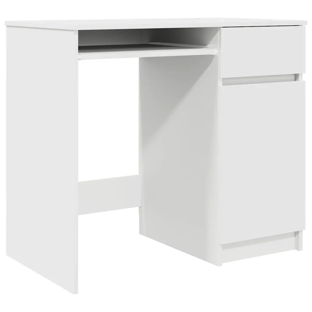 Scrivania Bianca 86x49x76 cm in Legno Multistrato