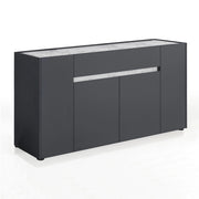 Madia 4 ante effetto legno grigia cm. H.85 x L.172 x P.39,5
