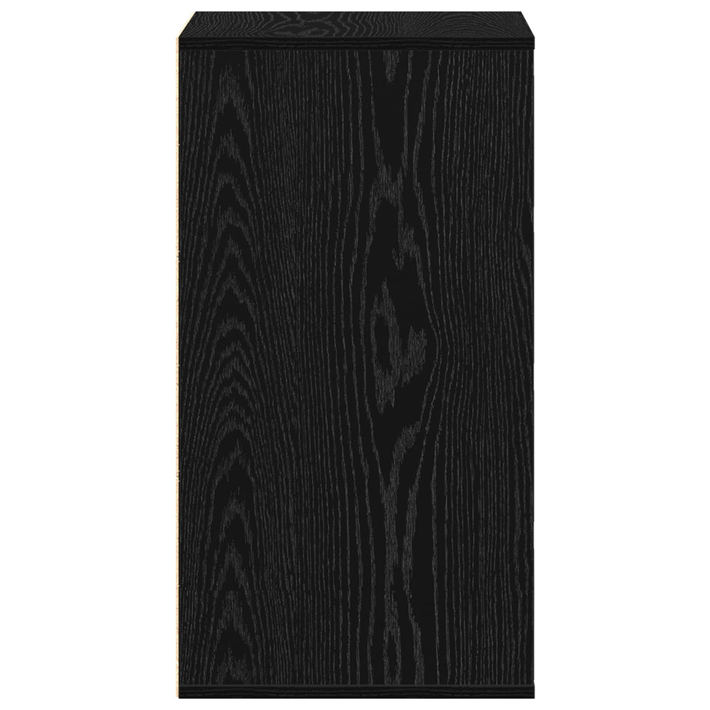 ComÃ² Angolare Nero Rovere 40x41x76 cm Legno Ingegnerizzato