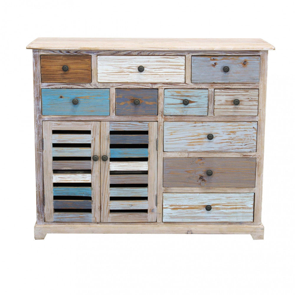 Mobile Greg 108x38x89 h cm in Legno Multicolor