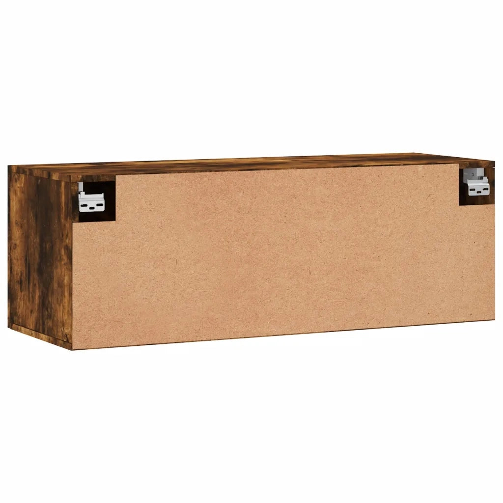 vidaXL Mobile a Parete Rovere Fumo 100x36,5x35 cm in Legno Multistrato
