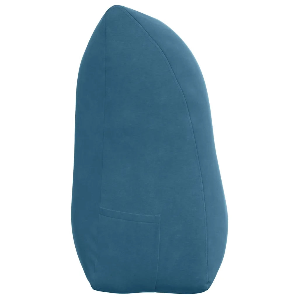 Cuscino per Schiena Blu 100 x 24 x 50 cm Velluto