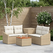 Set di divani 6 pz Beige e Bianco Crema 3447310