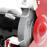 Doppia smerigliatrice 120W 2950 giri/min con 2 mole Ø125mm per sgrossatura e finitura