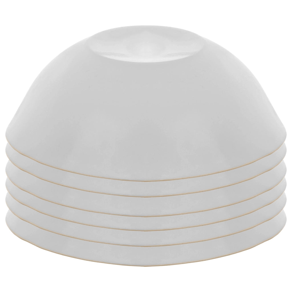 Set di 6 ciotole da insalata in vetro KADAX da 19 cm, colore bianco e oro.