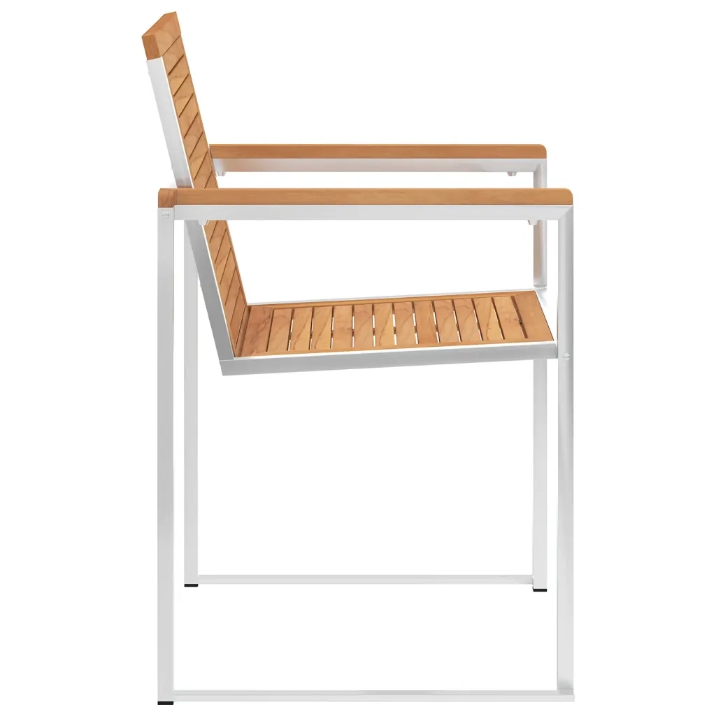 Sedie da Giardino con Cuscini 4 pz in Legno Massello di Teak