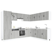 Set Mobili da Cucina 14 pz Lucca Grigio Sonoma in Truciolato 3314987