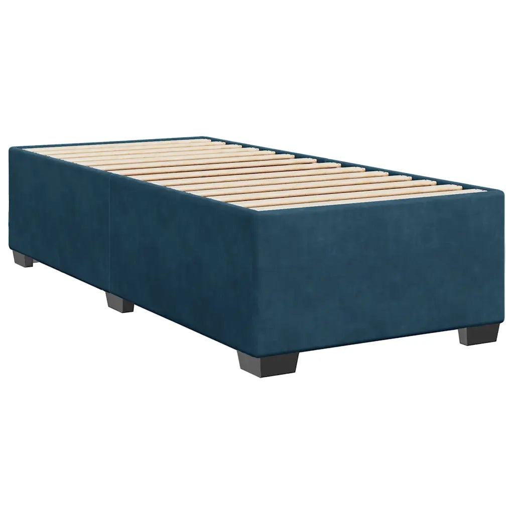 Giroletto a Molle con Materasso Blu 90x200 cm in Velluto 3290820
