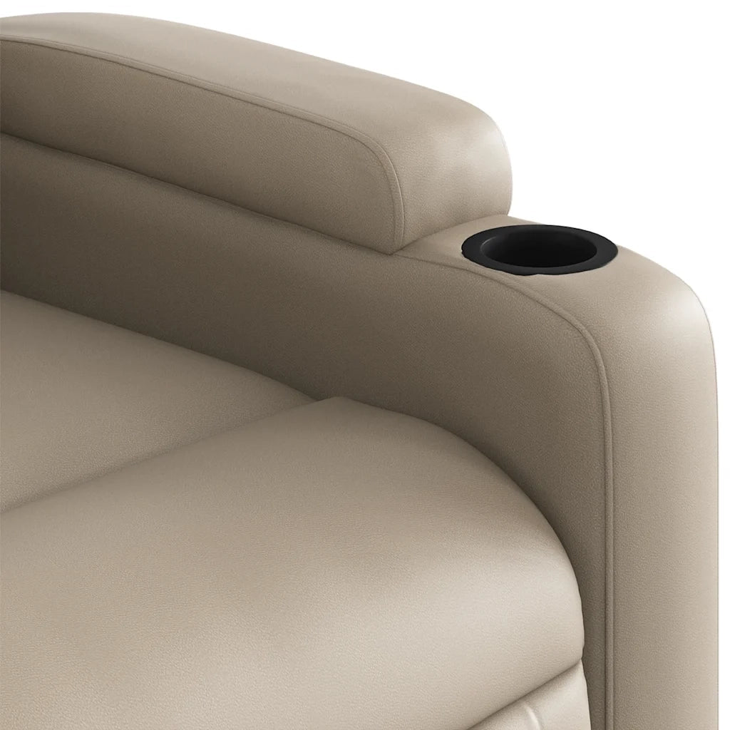 Poltrona Massaggiante | Sedia Relax Reclinabile cappuccino in Similpelle