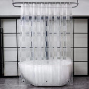Douchegordijn - Badgordijn - Douchen - Con magneti - 150x180 cm - Translucido geometrico