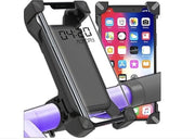 Supporto per telefono da bicicletta, regolabile e anti-urto, supporto per telefono mobile per il manubrio, per motocicletta e scooter, bicicletta da corsa, per dispositivi da 4 a 7 pollici, nero