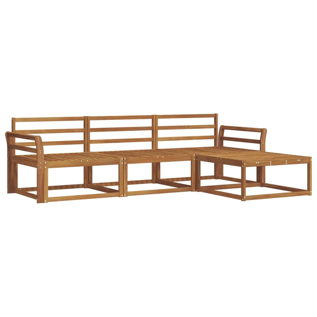 Set di divani da esterno 4 pcs Naturale