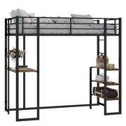 LETTO a soppalco con scrivania 90x190 cm Ferro Nero