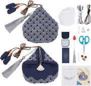 Kit di Sashiko per Portamonete - Punti di Aggiustamento a Mano per Principianti