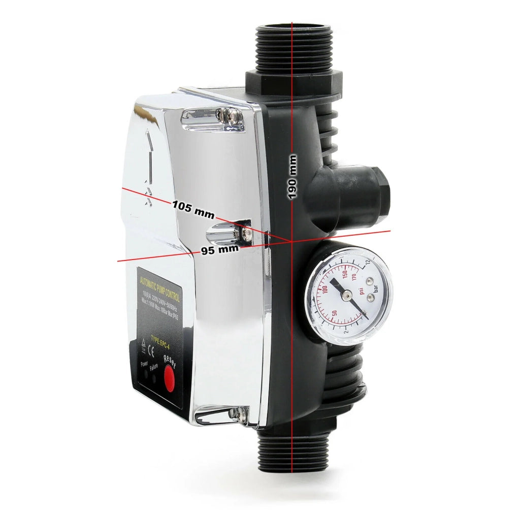 Pressostato monofase EPC-4 230V per il controllo della pompa dell'acqua sanitaria pressione 16_0000472