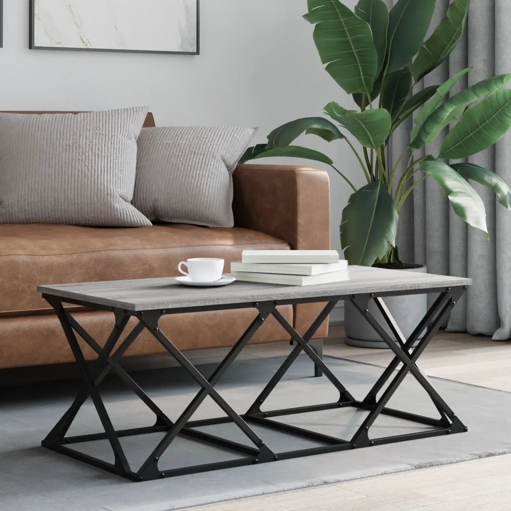Tavolino da Salotto Grigio Sonoma 100x49x40cm Legno Multistrato 835362