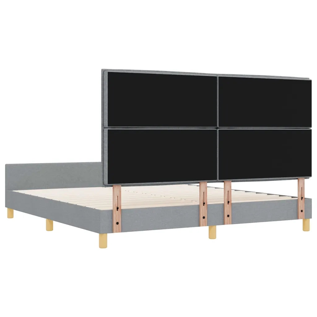 Struttura del letto Grigio chiaro 180 x 200 cm Tessuto 3344669