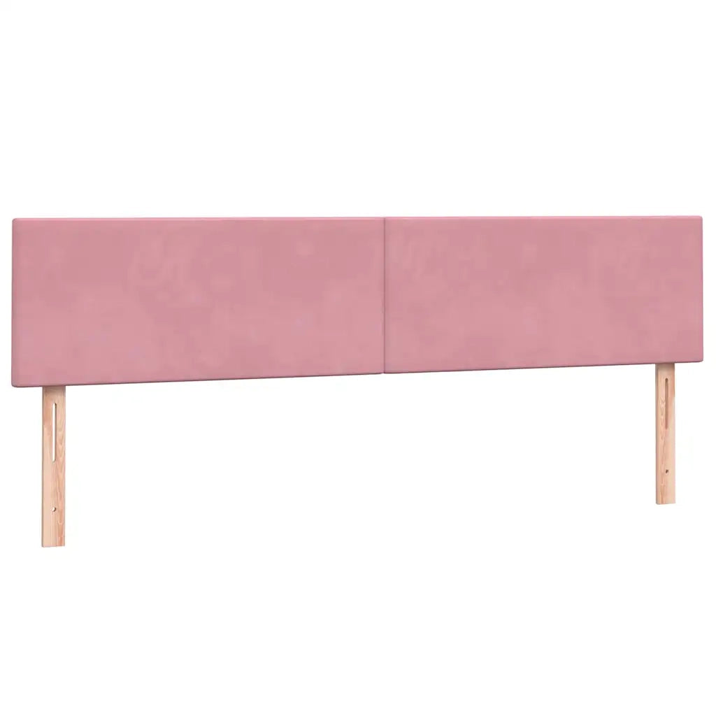 Giroletto a Molle con Materasso Rosa 180x210 cm in Velluto 3316034