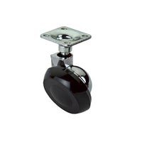 Ruota piroettante in nylon Ã˜ 53 mm. con piastra