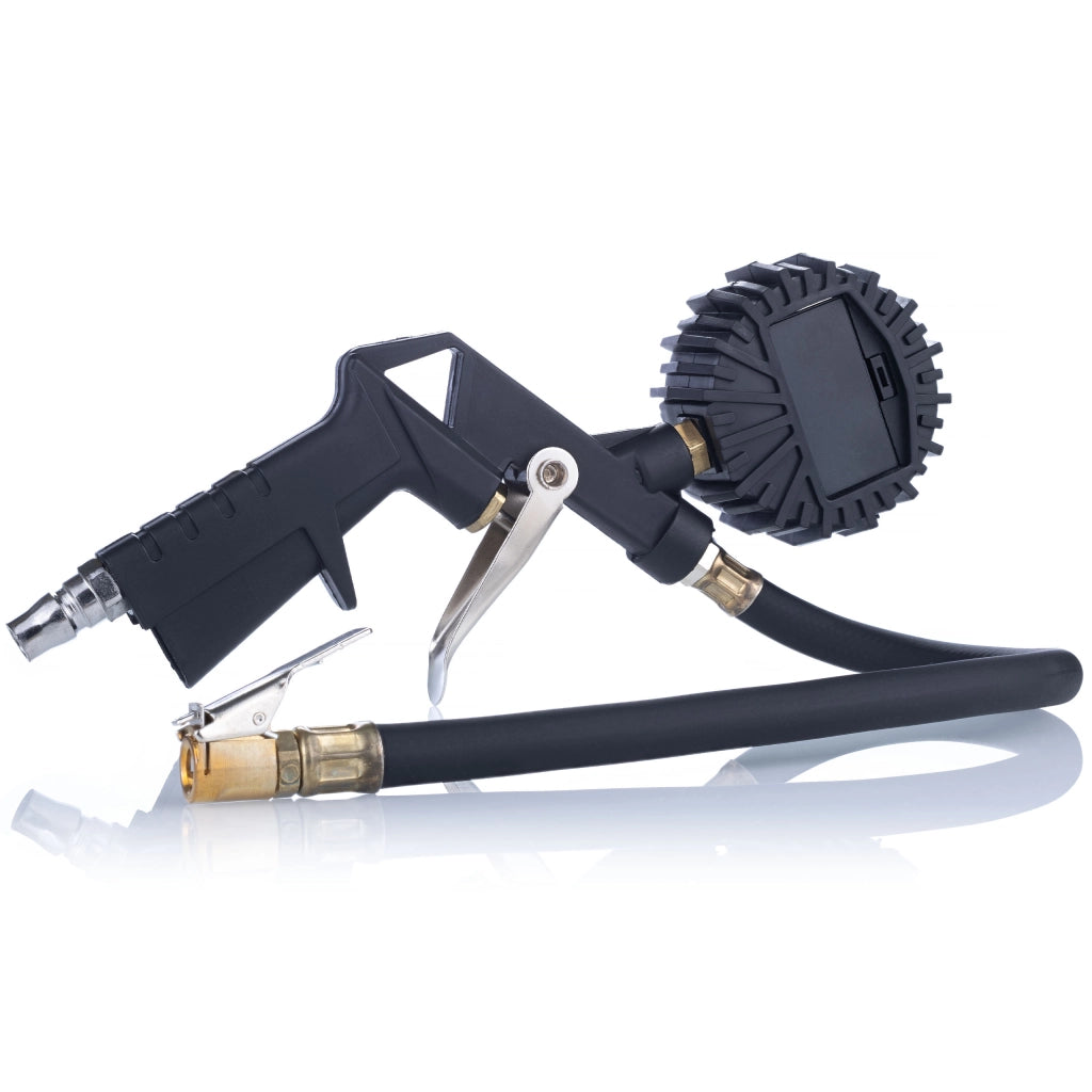 Pistola Pneumatica Professionale con Manometro LCD – Pressione 0-255 PSI | Alluminio, Acciaio Inox, Ottone