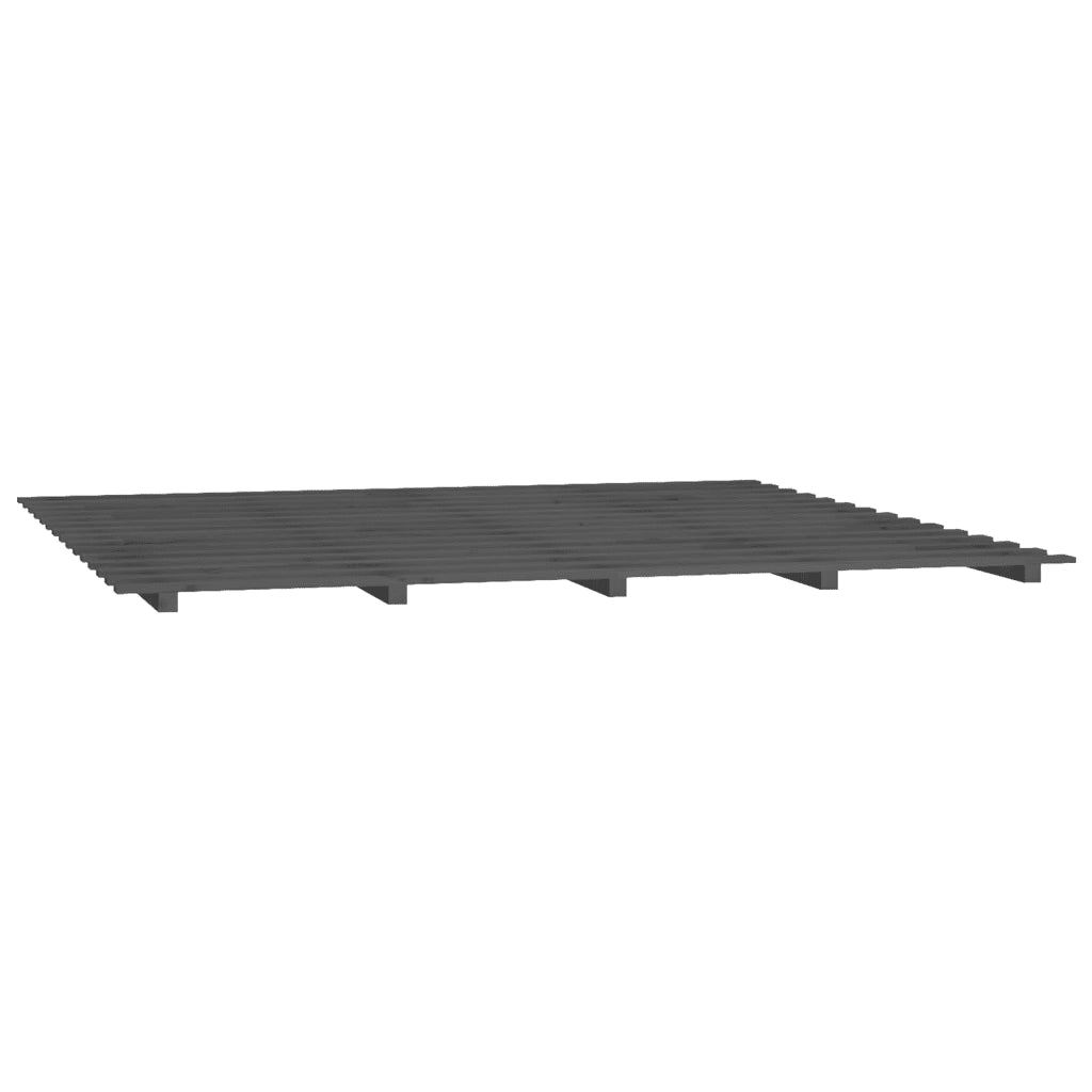 Giroletto Grigio 180x200 cm in Legno Massello di Pino 824585