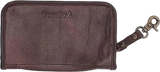 Tasca portamonete in pelle vintage per signori - marrone - elegante e funzionale