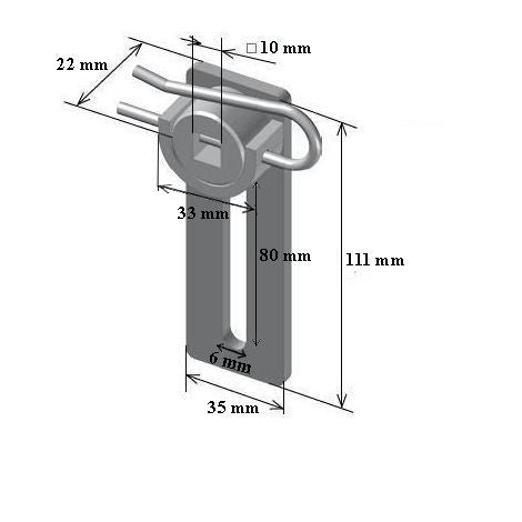 Supporto motore con regolazione verticale da avvitare al cassonetto con sblocco