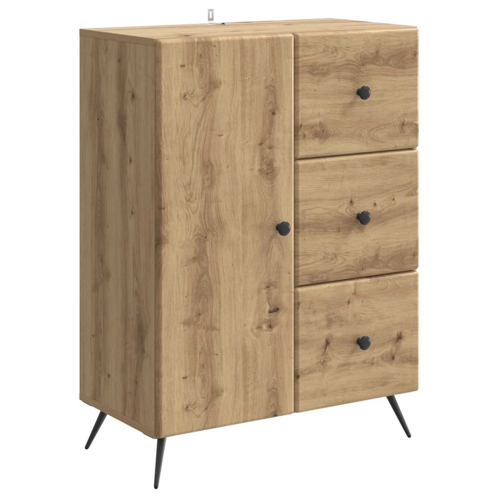 Credenza con cassetto Rovere Artigianale 66 x 34,5 x 90 cm 895554