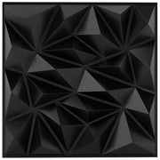 Set di 40 pannelli murali in PVC 3D 50 x 50 x 6 cm flessibili autoadesivi design moderno nero 20_0012605